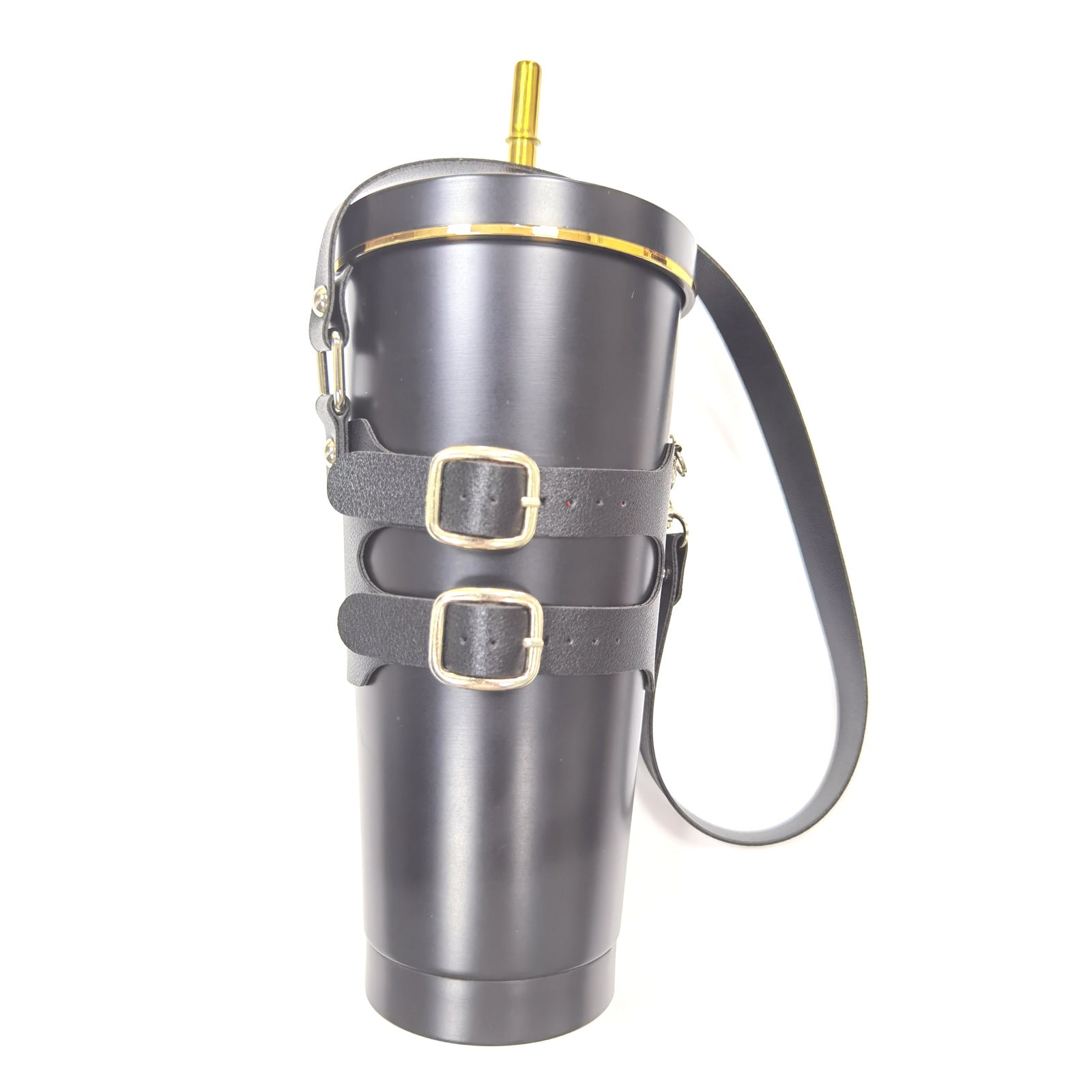 Wholesale Adjustable PU Leather Non-slip Insulated Cup Holder